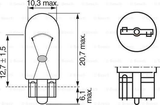 BOSCH 1 987 301 098 - Bulb, park / position light autospares.lv