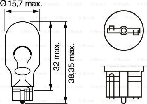 BOSCH 1 987 302 821 - Bulb, indicator autospares.lv