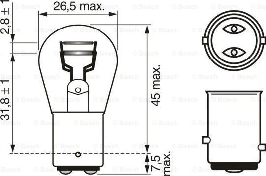 BOSCH 1 987 301 016 - Bulb, indicator autospares.lv