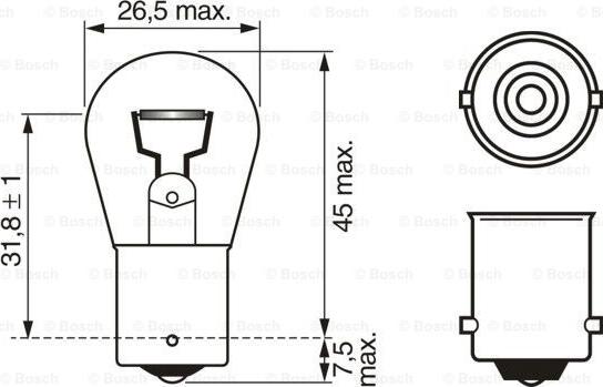 BOSCH 1 987 301 050 - Bulb, indicator autospares.lv