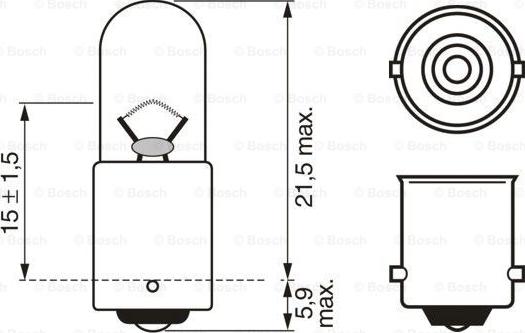BOSCH 1 987 302 870 - Bulb, indicator autospares.lv
