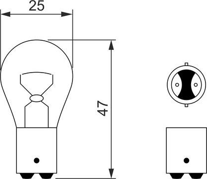 BOSCH 1 987 302 532 - Bulb, stop light autospares.lv