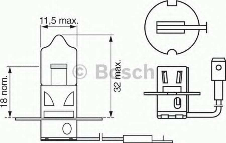 BOSCH 1987302033 - Bulb, fog light autospares.lv