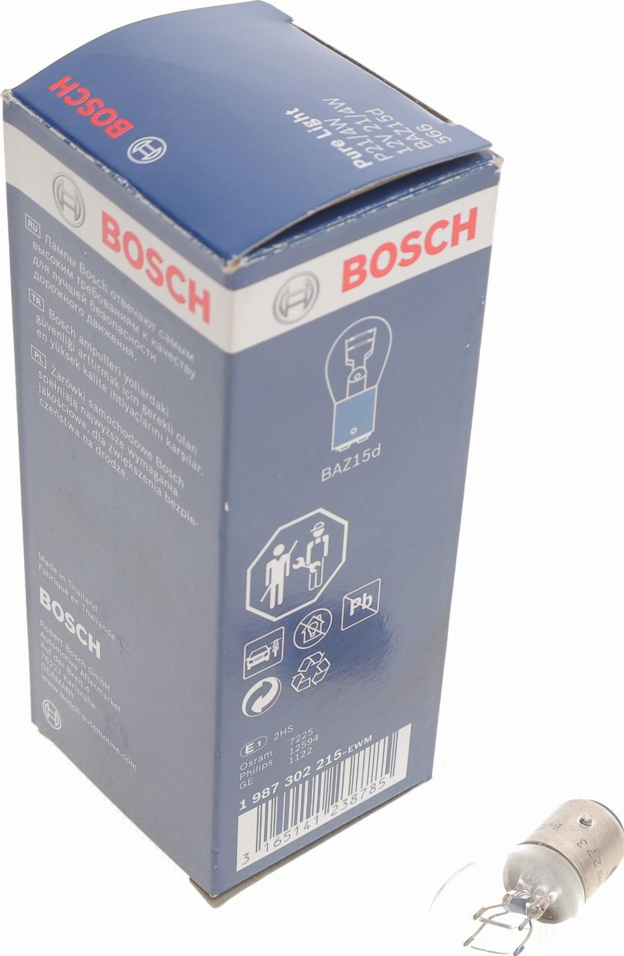 BOSCH 1 987 302 215 - Bulb, stop light autospares.lv