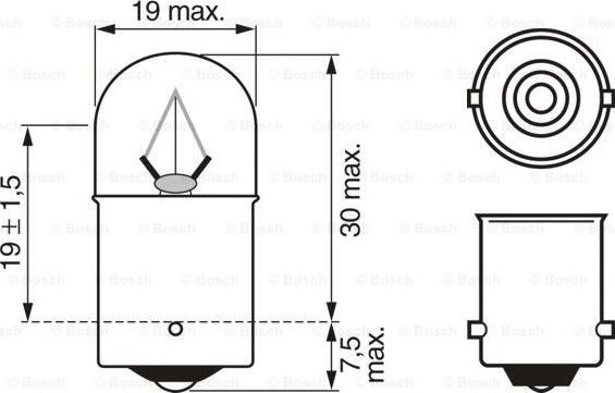 BOSCH 1 987 302 704 - Bulb, indicator autospares.lv