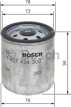 BOSCH 1 457 434 300 - Fuel filter autospares.lv