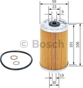 BOSCH 1 457 429 605 - Oil Filter autospares.lv