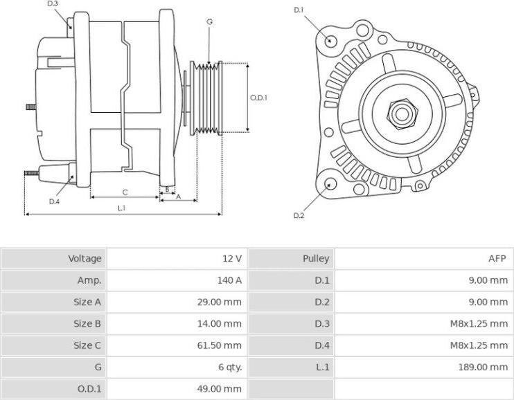 BOSCH 124525200 - Alternator autospares.lv