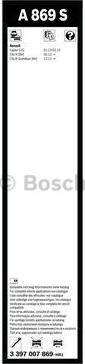 BOSCH 3 397 007 869 - Wiper Blade autospares.lv