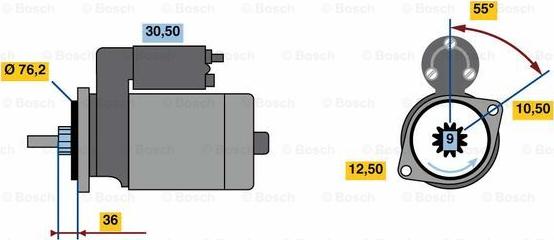 BOSCH F 000 AL0 335 - Starter autospares.lv