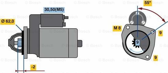 BOSCH F 000 AL0 327 - Starter autospares.lv