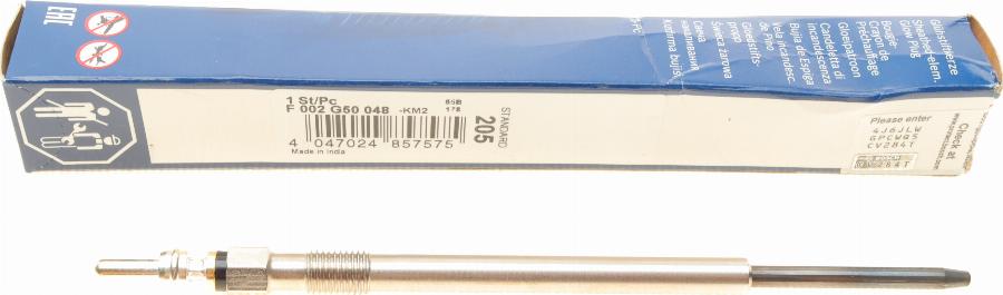 BOSCH F 002 G50 048 - Glow Plug autospares.lv