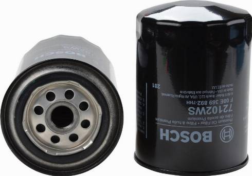 BOSCH F 00E 369 892 - Oil Filter autospares.lv