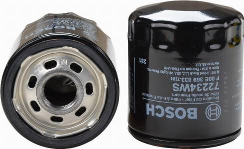 BOSCH F 00E 369 833 - Oil Filter autospares.lv