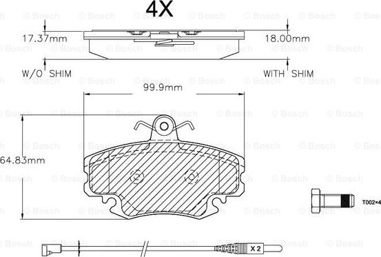 BOSCH F 03A 150 016 - Brake Pad Set, disc brake autospares.lv