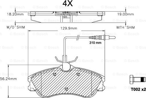 BOSCH F 03A 150 022 - Brake Pad Set, disc brake autospares.lv