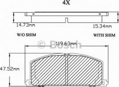 BOSCH F 03B 150 406 - Brake Pad Set, disc brake autospares.lv