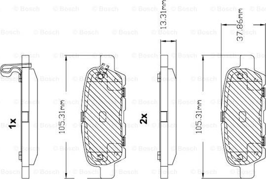 BOSCH F 03B 150 099 - Brake Pad Set, disc brake autospares.lv