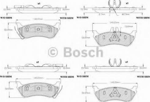 BOSCH F 03B 150 090 - Brake Pad Set, disc brake autospares.lv