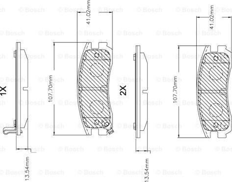 BOSCH F 03B 150 045 - Brake Pad Set, disc brake autospares.lv