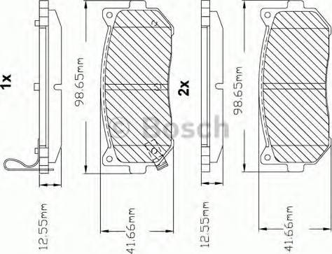 BOSCH F 03B 150 058 - Brake Pad Set, disc brake autospares.lv