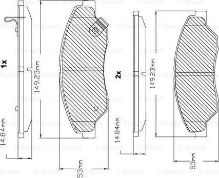 BOSCH F 03B 150 057 - Brake Pad Set, disc brake autospares.lv