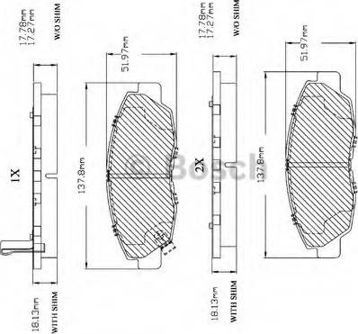 BOSCH F 03B 150 009 - Brake Pad Set, disc brake autospares.lv