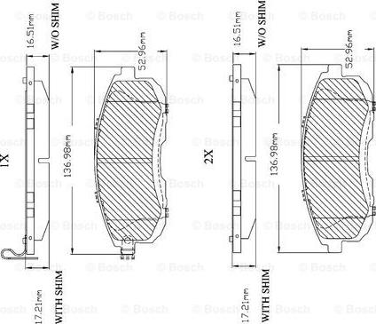 BOSCH F 03B 150 004 - Brake Pad Set, disc brake autospares.lv