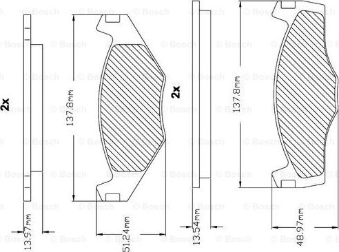 BOSCH F 03B 150 000 - Brake Pad Set, disc brake autospares.lv