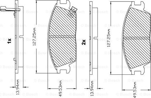 BOSCH F 03B 150 007 - Brake Pad Set, disc brake autospares.lv