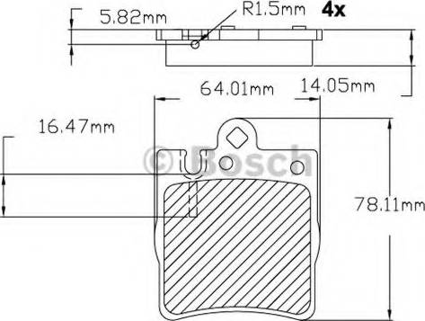 BOSCH F 03B 150 088 - Brake Pad Set, disc brake autospares.lv