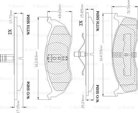 BOSCH F 03B 150 029 - Brake Pad Set, disc brake autospares.lv