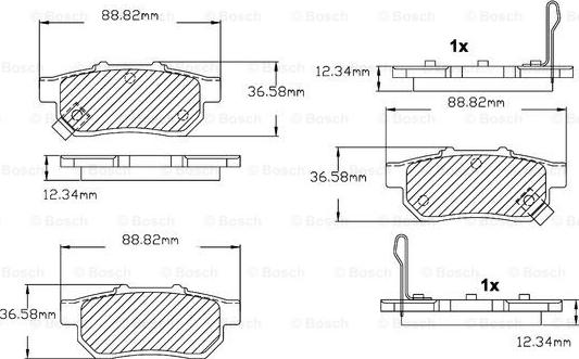 BOSCH F 03B 150 024 - Brake Pad Set, disc brake autospares.lv
