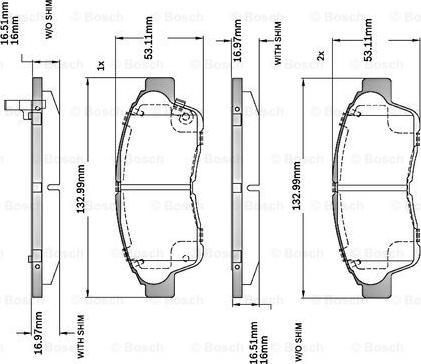 BOSCH F 03B 150 023 - Brake Pad Set, disc brake autospares.lv