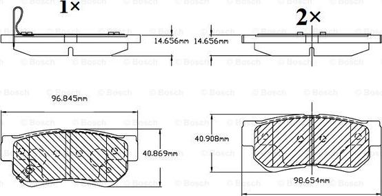 BOSCH F 03B 150 070 - Brake Pad Set, disc brake autospares.lv