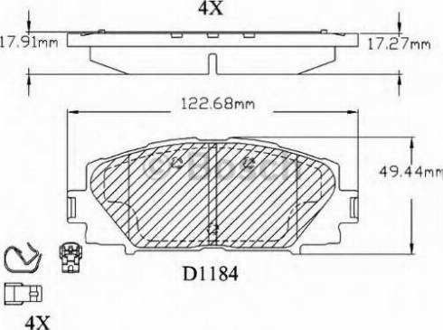 BOSCH F 03B 150 166 - Brake Pad Set, disc brake autospares.lv