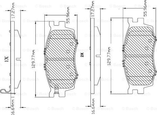 BOSCH F 03B 150 160 - Brake Pad Set, disc brake autospares.lv