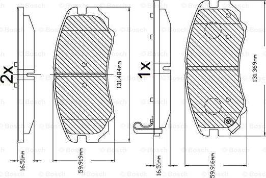 BOSCH F 03B 150 106 - Brake Pad Set, disc brake autospares.lv