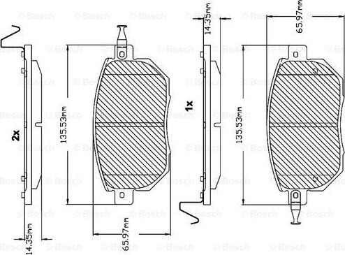 BOSCH F 03B 150 121 - Brake Pad Set, disc brake autospares.lv