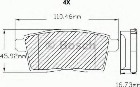 BOSCH F 03B 150 176 - Brake Pad Set, disc brake autospares.lv