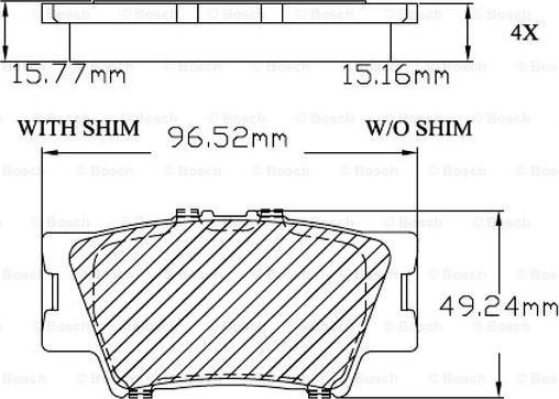 BOSCH F 03B 150 173 - Brake Pad Set, disc brake autospares.lv