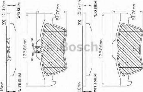 BOSCH F 03B 150 360 - Brake Pad Set, disc brake autospares.lv