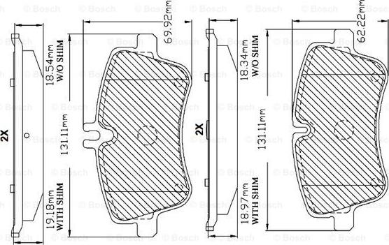 BOSCH F 03B 150 306 - Brake Pad Set, disc brake autospares.lv