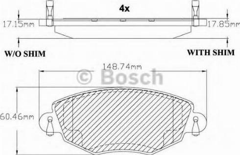 BOSCH F 03B 150 315 - Brake Pad Set, disc brake autospares.lv