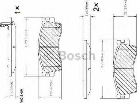 BOSCH F 03B 150 310 - Brake Pad Set, disc brake autospares.lv