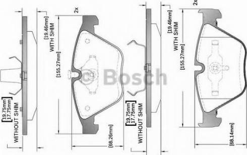 BOSCH F 03B 150 317 - Brake Pad Set, disc brake autospares.lv