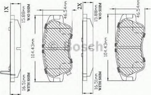 BOSCH F 03B 150 371 - Brake Pad Set, disc brake autospares.lv