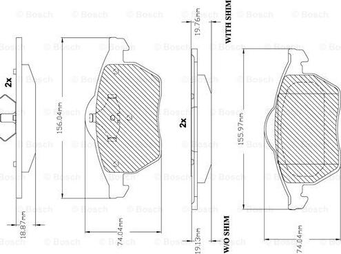 BOSCH F 03B 150 241 - Brake Pad Set, disc brake autospares.lv