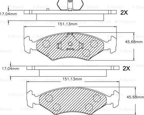 BOSCH F 03B 150 253 - Brake Pad Set, disc brake autospares.lv