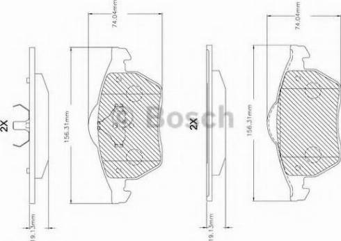 BOSCH F 03B 150 263 - Brake Pad Set, disc brake autospares.lv